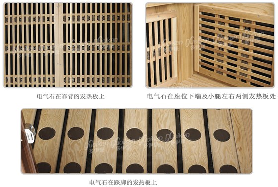 电气石在汗蒸房中的位置